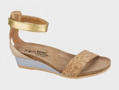 Naot Womens Pixie Cork Sandal In Gold