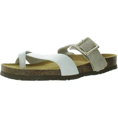 Naot Womens Toe Loop Slide Sandals In White