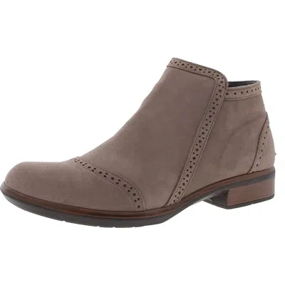 Naot Womens Zipper Faux Suede Ankle Boots In Grey