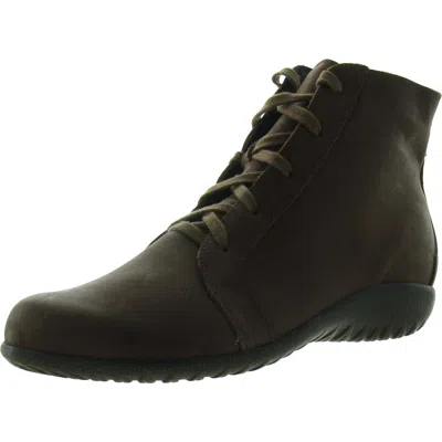 Naot Womens Zipper Leather Ankle Boots In Multi