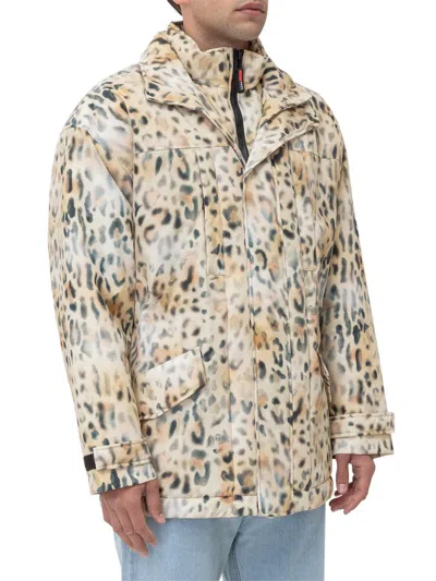 Napa By Martin Rose Leopard Print Jacket In Multicolor