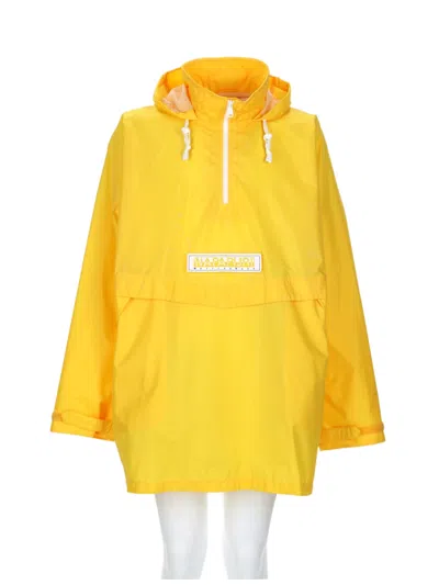 Napa By Martine Rose Half-zip Yellow Sports Jacket With Adjustable Hood