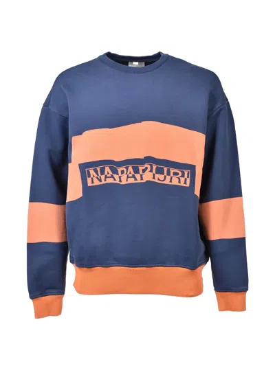 Napa By Martine Rose Logo-print Panelled Sweater In Blue