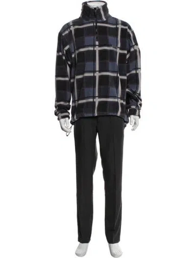 Pre-owned Napa By Martine Rose Plaid Print Parka In Gray