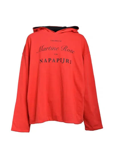 Napa By Martine Rose Reversible Logo-print Hoodie In Red
