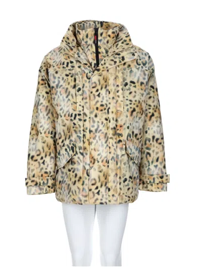 Napa By Martine Rose Short Loose-fit Parka With High Collar In Beige