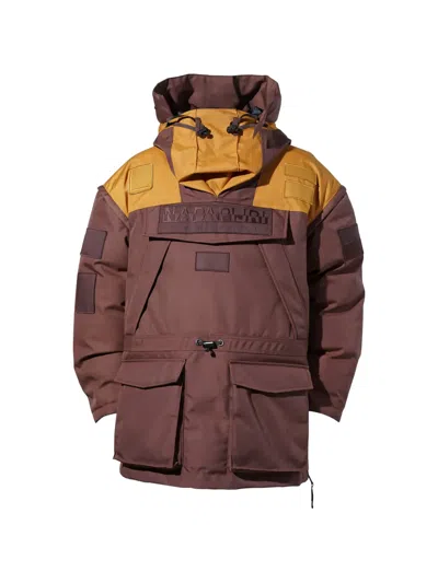 Napa By Martine Rose Skidoo Common Panelled Coat In Brown