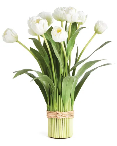Napa Home & Garden 19in Peony Tulip Drop-in In White