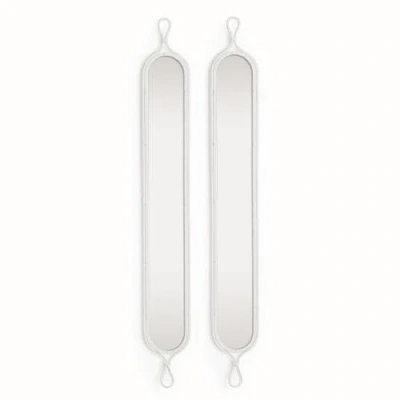 Napa Home & Garden 58.5"h X 0.75"d X 7.75"w Silver Framed Tall Narrow Full Length Wall Mirrors Set O