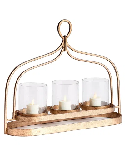 Napa Home & Garden Amara 3-candle Hurricane In Gold