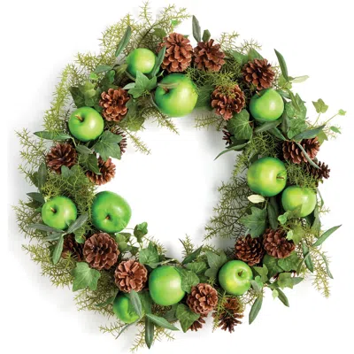 Napa Home & Garden Apple & Mixed Botanicals Wreath 24" In Green