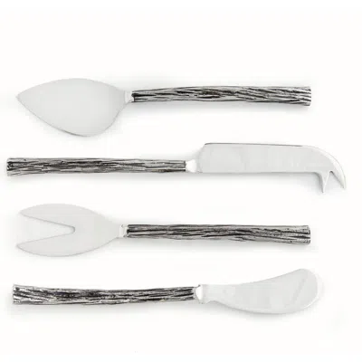 Napa Home & Garden Arwell Cheese Serving Knives Set Of 4 In Silver