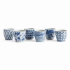 Napa Home & Garden Barclay Butera Dynasty Decorative Mini Flower Pots,  Set Of 6 In Blue