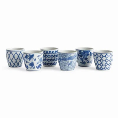 Napa Home & Garden Barclay Butera Dynasty Decorative Mini Flower Pots,  Set Of 6 In Blue