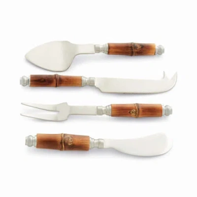 Napa Home & Garden Barclay Butera Keystone Cheese Knives Set Of 4 In Brown
