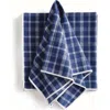 Napa Home & Garden Barclay Butera Oakwood Plaid Cotton Handwoven Dinner Napkins Set Of 4 In Blue