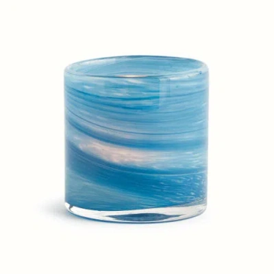 Napa Home & Garden Barclay Butera Seaside Glass Hurricane In Blue