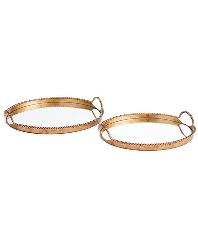 Napa Home & Garden Braiden Decorative Mirrored Tray In Gold