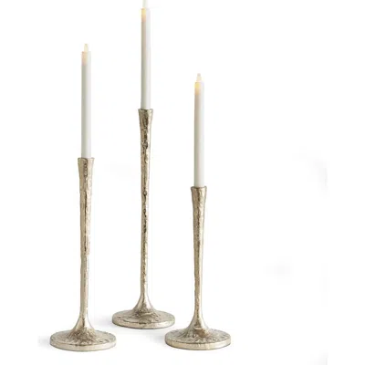 Napa Home & Garden Burke Taper Candle Holders Set Of 3 In Gold