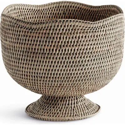 Napa Home & Garden Burma Rattan Footed Cachepot In Brown