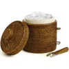 Napa Home & Garden Burma Rattan Ice Box & Tongs In Brown