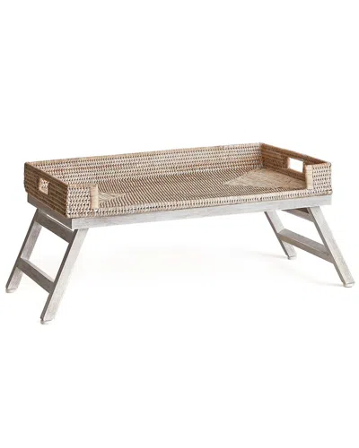 Napa Home & Garden Burma Rattan Lap Tray Table In White