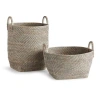 Napa Home & Garden Burma Rattan Orchard Decorative Baskets Set Of 2 In Brown