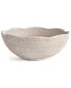 Napa Home & Garden Burma Rattan Scalloped Edge Bowl -whitewash