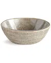 Napa Home & Garden Burma Rattan Serving Bowl In Gray