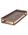 Napa Home & Garden Cabot Raised Rectangular Tray In Gold