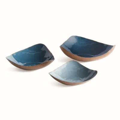 Napa Home & Garden Camryn Decorative Bowls Set Of 3 In Blue