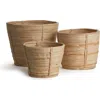 Napa Home & Garden Cane Rattan Round Tapered Baskets In Brown