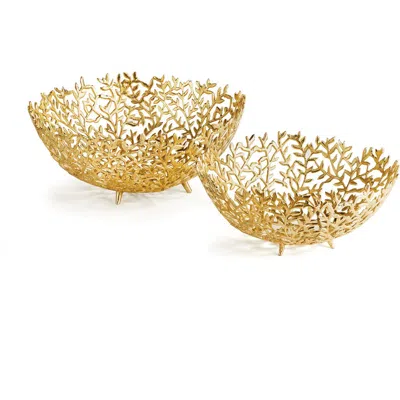 Napa Home & Garden Celine Decorative Bowls, Set Of 2 In Gold