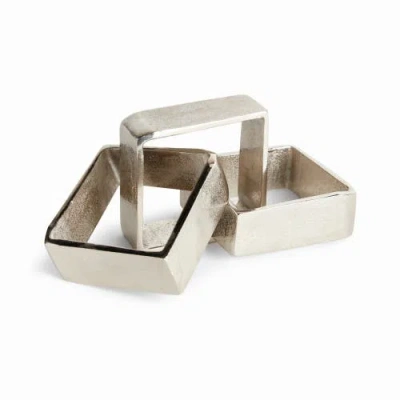 Napa Home & Garden Corbin Square Chain Sculpture In Silver