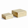 Napa Home & Garden Cressida Lidded Boxes, Set Of 2 In Gold