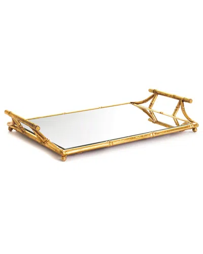 Napa Home & Garden Daphne Mirrored Tray With Handles In Gold