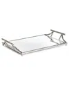 Napa Home & Garden Daphne Mirrored Tray With Handles In Silver