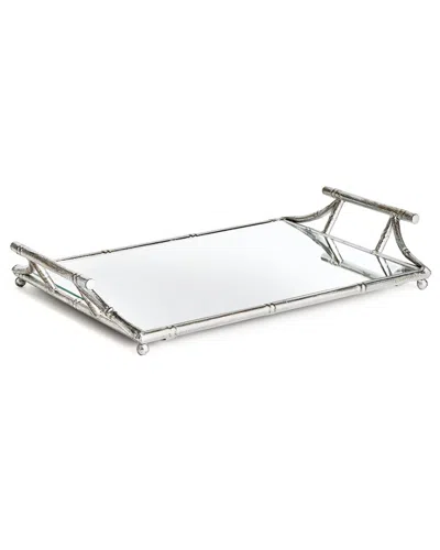 Napa Home & Garden Daphne Mirrored Tray With Handles In Silver