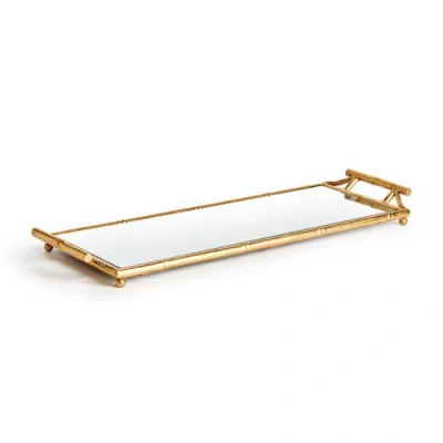 NAPA HOME & GARDEN NAPA HOME & GARDEN DAPHNE NARROW DECORATIVE MIRRORED TRAY WITH HANDLES