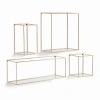 Napa Home & Garden Duncan Mirrored Wall Shelves Set Of 4 In Gold