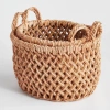 Napa Home & Garden Emlyn Rattan Decorative Baskets Set Of 2 With Side Handles In Brown