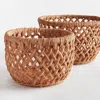 Napa Home & Garden Emlyn Rattan Decorative Baskets Set Of 2 Without Handles In Brown