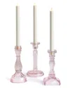 Napa Home & Garden Estella Taper Holders Large Set In Pink