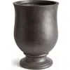 Napa Home & Garden Fibreclay Josie Round Footed Planter In Black