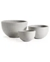 Napa Home & Garden Fibrestone Malibu Low Bowls Set In White