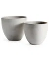 Napa Home & Garden Fibrestone Malibu Tapered Pots Set In White