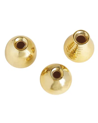 Napa Home & Garden Handmade Set Of 3 Tinsley Bud Vases In Gold