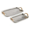 Napa Home & Garden Helena Decorative Trays Set Of 2 In Silver