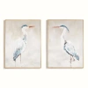 Napa Home & Garden Heron Pair Hand-embellished Giclees Set Of 2 In Blue