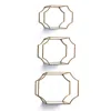 Napa Home & Garden Hudson Mirrored Wall Shelves Set Of 3 In Gold